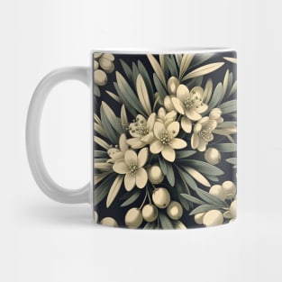 Olive Floral Illustration Mug